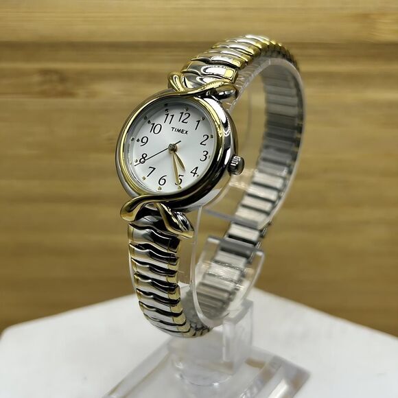 Timex Women's Watch T21854 Quartz Two Tone Stainless Steel Expansion Band 25mm - Picture 1 of 4